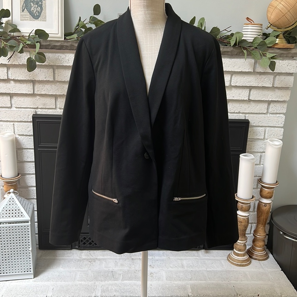 J. Jill Blazer Black Stretchy XL NWT